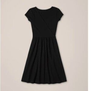Pact Organic Cotton Fit & Flare Crossover Dress